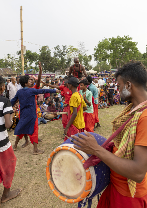 Devotees performing during Charak Puja hindu festival, Sylhet Division, Kamalganj, Bangladesh