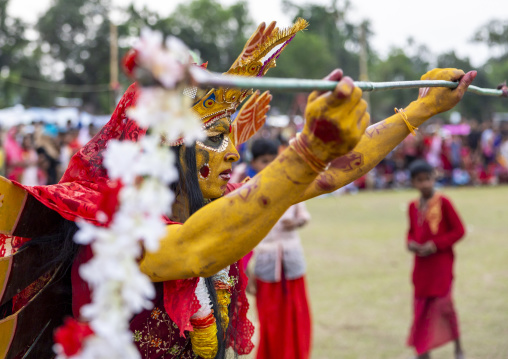Parvati the wife of Shiva in Charak Puja hindu festival, Sylhet Division, Kamalganj, Bangladesh