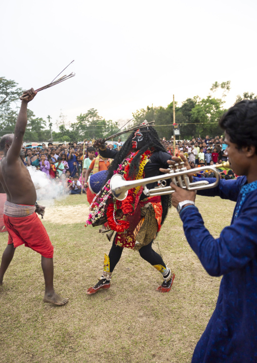 Goodess Kali during Charak Puja hindu festival, Sylhet Division, Kamalganj, Bangladesh