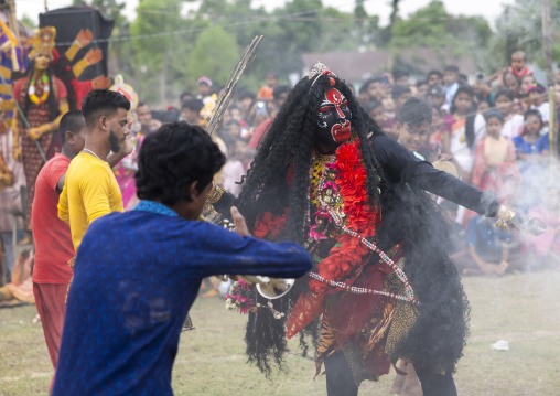 Goodess Kali during Charak Puja hindu festival, Sylhet Division, Kamalganj, Bangladesh