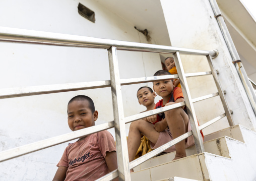 Orphans boys in Shalban Buddhist Monastery, Chittagong Division, Comilla, Bangladesh