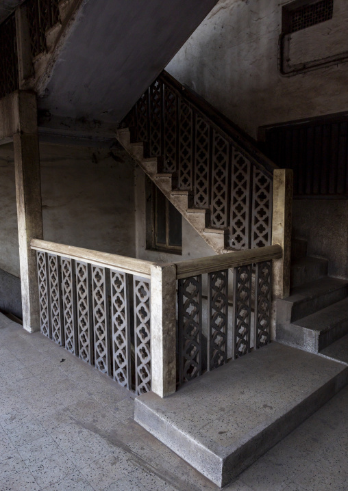 Stairs in the old colonial Rashid building, Chittagong Division, Chittagong, Bangladesh