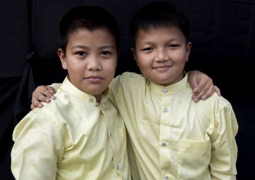 Marma ethnic group boys, Chittagong Division, Bandarban, Bangladesh