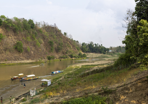 View of River Sangu flowing through Chittagong Hill Tracts, Chittagong Division, Rowangchhari, Bangladesh
