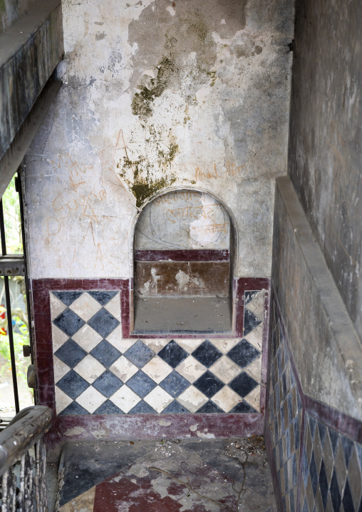 Stairs in an heritage house at Pakutia Zamindar Bari, Dhaka Division, Nagarpur, Bangladesh