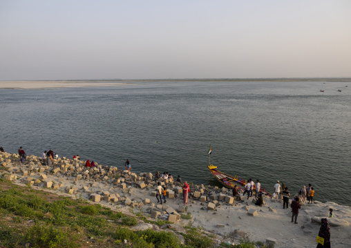 Bangladeshi people relaxing in Kalitola ghat, Rajshahi Division, Rajshahi, Bangladesh
