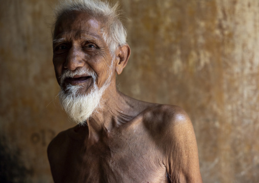 Smiling od bangladeshi man in Natore Rajbari, Rajshahi Division, Natore, Bangladesh