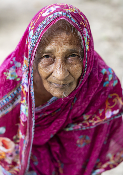 Portrait of an old woman, Dhaka Division, Sreenagar, Bangladesh