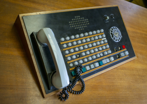 Old telephone in the former GDR Ministry for State Security now Stasi Museum, Berlin state, Berlin, Germany
