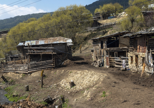 Old farm in the countryside, Trongsa District, Trongsa, Bhutan