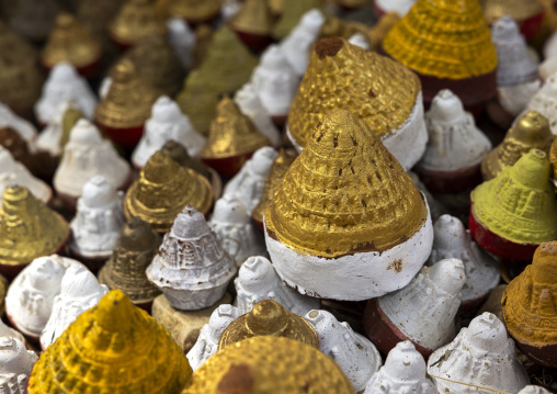 Tsa Tsas made with ashes of the deads to commemorate them, Wangchang Gewog, Paro, Bhutan