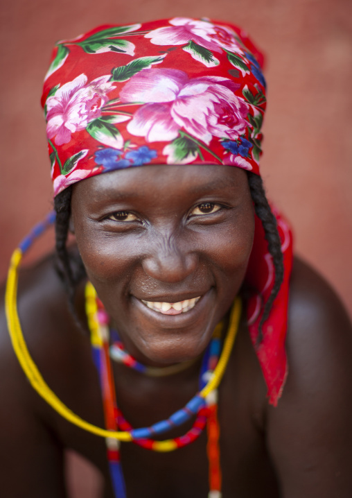 Refugee woman of the angolan civil war, Kunene region, Opuwo, Namibia