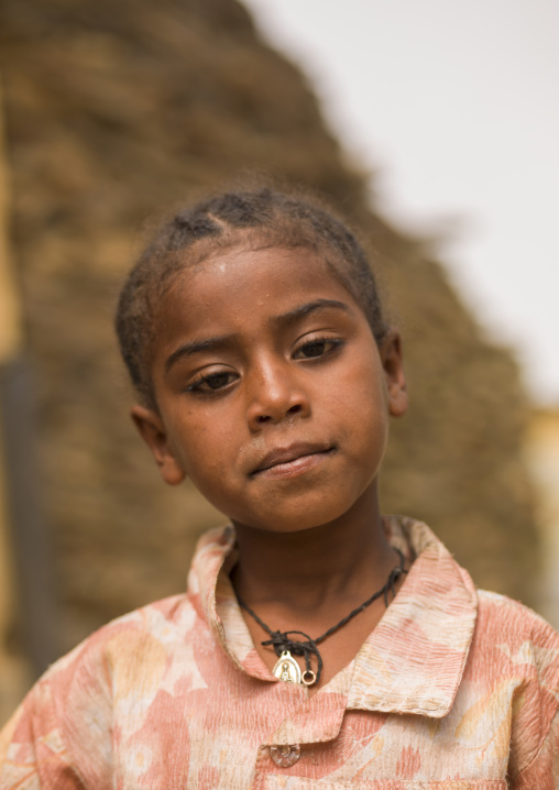 Portrait of an eritrean girl, Central region, Arbaroba, Eritrea