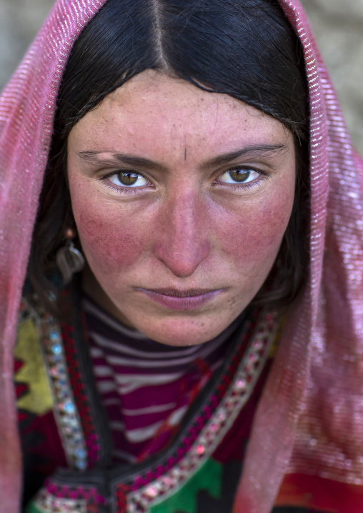 Portrait of a wakhi nomad woman, Big pamir, Wakhan, Afghanistan
