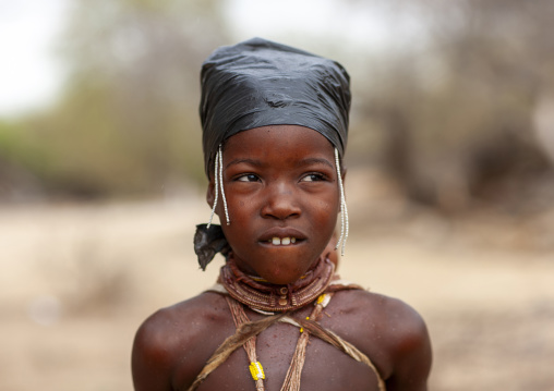 Young Mucubal tribe girl, Namibe Province, Virei, Angola