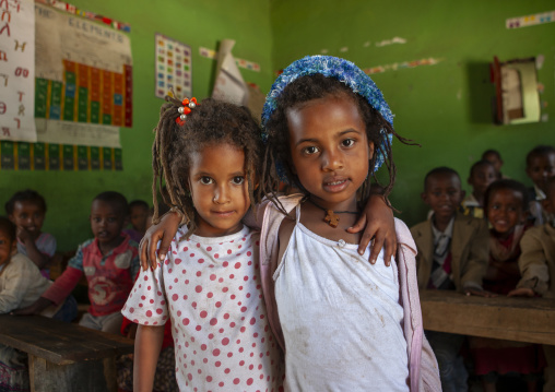 Rasta children in jamaican school, Oromia, Shashemene, Ethiopia