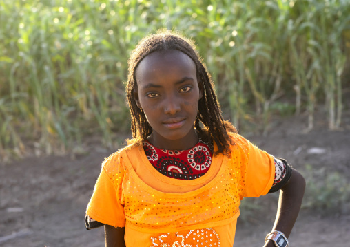 Afar tribe girl portrait, Afambo, Afar regional state, Ethiopia