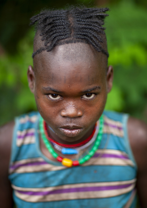 Portrait of a Menit tribe girl, Omo valley, Tum, Ethiopia