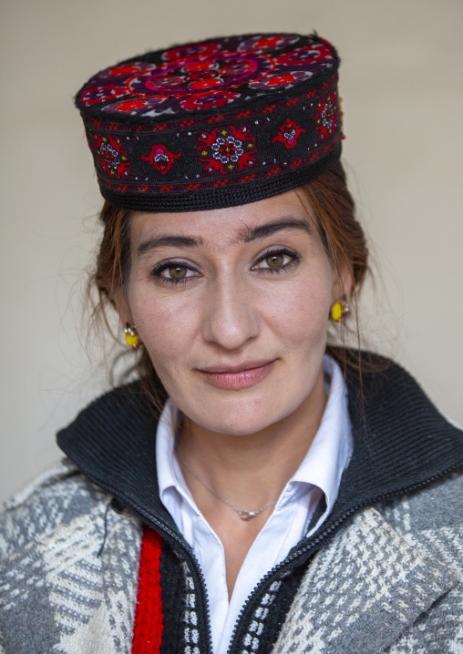 Portrait of a tajik woman, Xinjiang Uyghur Autonomous Region, Tashkurgan, China