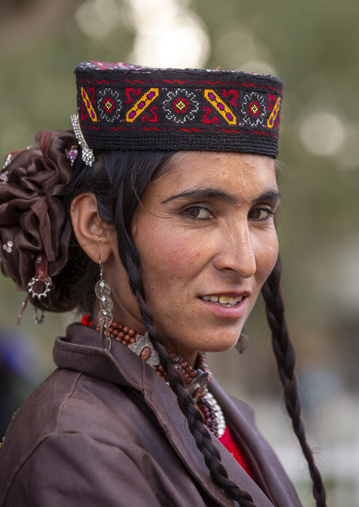 Portrait of a tajik woman, Xinjiang Uyghur Autonomous Region, Tashkurgan, China