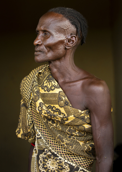 Dassanech tribe old man, Omorate, Omo valley, Ethiopia