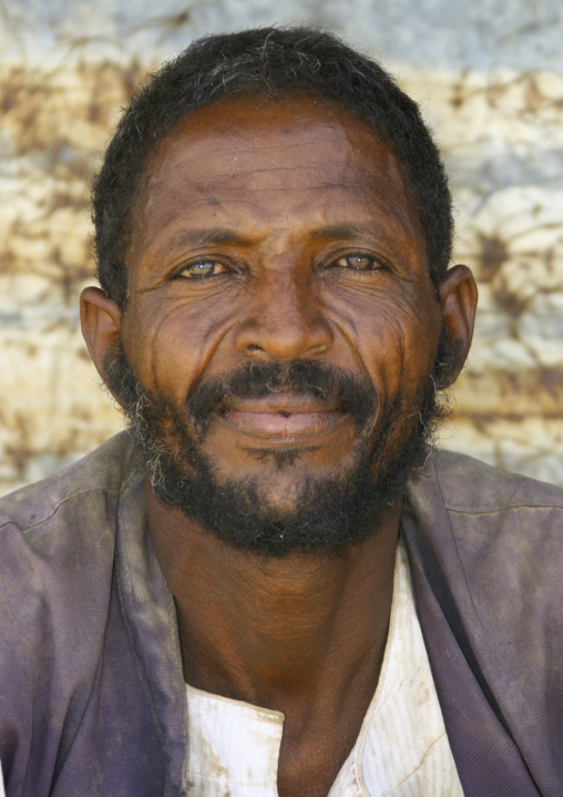 Portrait of an eritrean man with scars on the face, Anseba, Keren, Eritrea