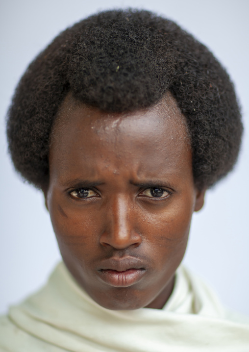 Portrait of a Karrayyu tribe man, Oromia, Metahara, Ethiopia