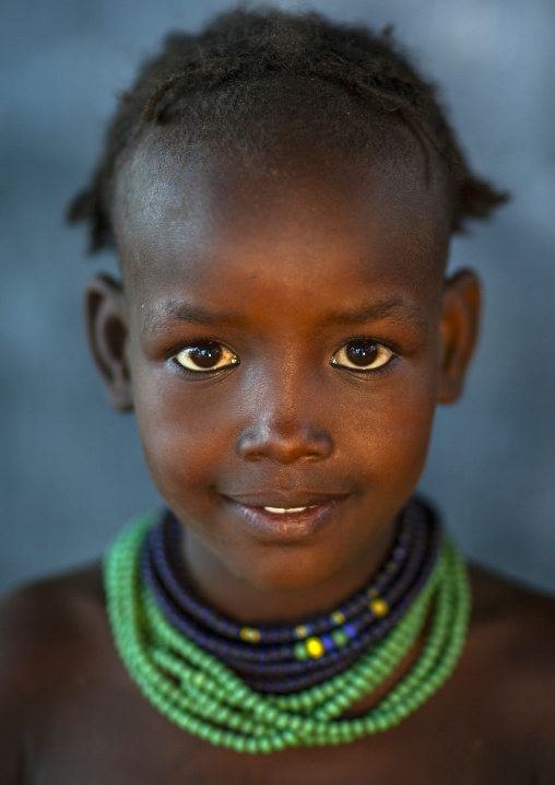 Dassanech tribe girl, Omorate, Omo valley, Ethiopia