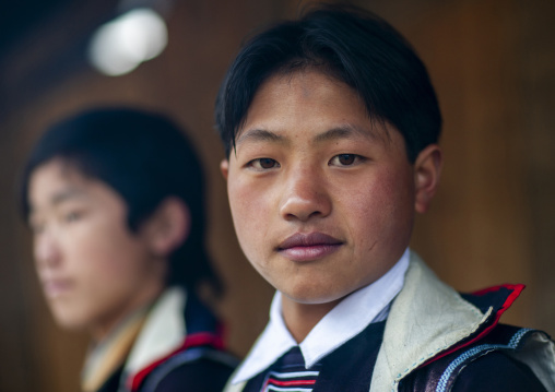 Black Hmong boy in traditional clothes, Lao Cai province, Sapa, Vietnam