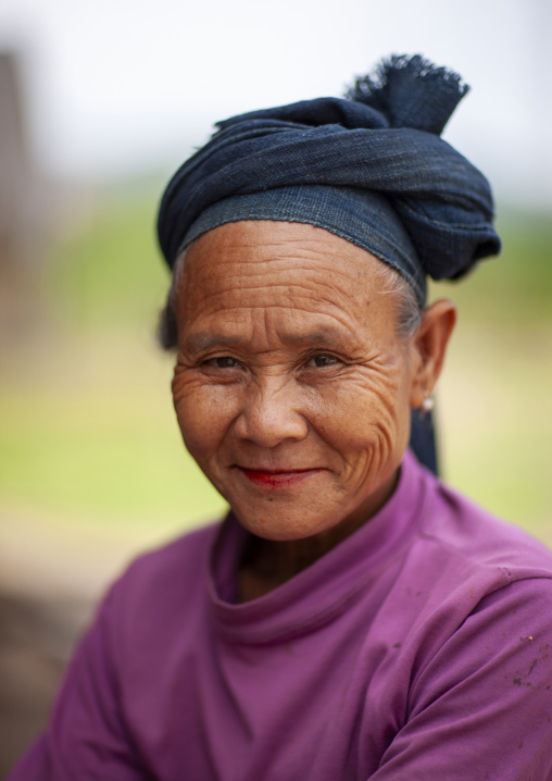 Portrait of an old Phou noy woman, Luang Namtha, Muang Sing, Laos