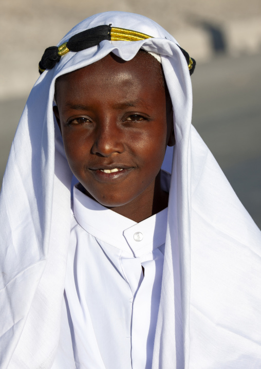 Boy with kaffiyeh, Assaita, Afar regional state, Ethiopia