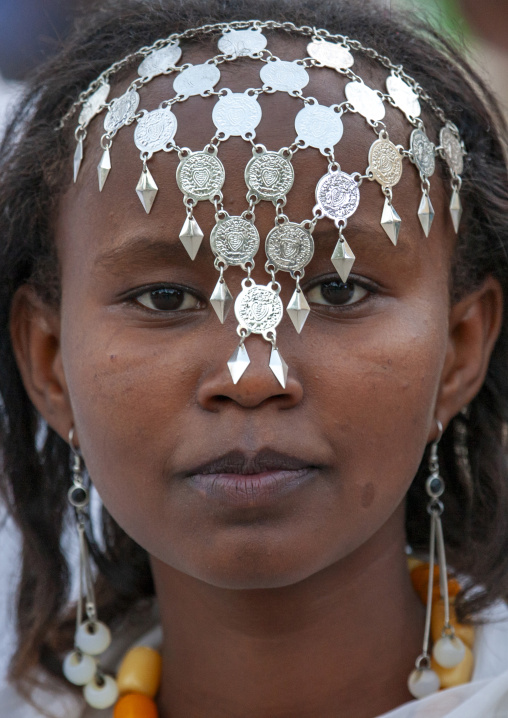 Woman with headwear jewels, Dire Dawa woreda, Dire dawa, Ethiopia