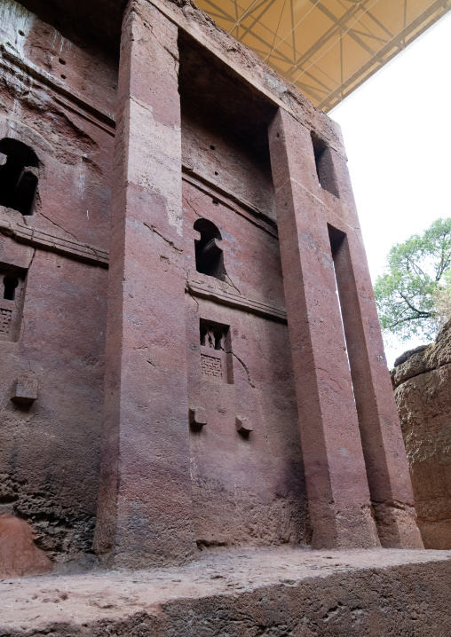 Biete Medhane Alem House of the Saviour of the World rock-hewn church, Amhara Region, Lalibela, Ethiopia