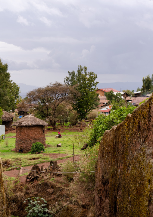 Traditional house for the monks, Amhara Region, Lalibela, Ethiopia