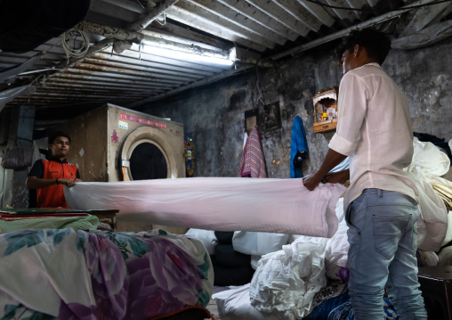 Laundry Workers in Dhobi Ghat, Maharashtra state, Mumbai, India