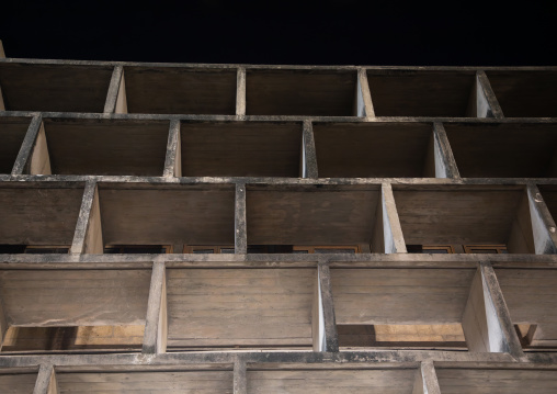 Punjab and Haryana High Court at night by Le Corbusier, Punjab State, Chandigarh, India