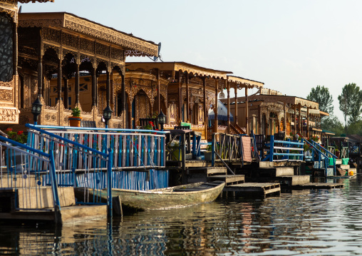 Houseboats in Dal Lake, Jammu and Kashmir, Srinagar, India