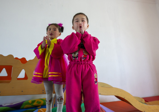 North Korean children in an orphanage, South Pyongan, Nampo, North Korea