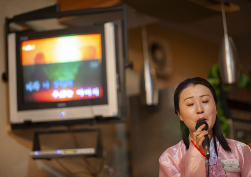 North Korean karaoke singer, DGC, Pyongyang, North Korea