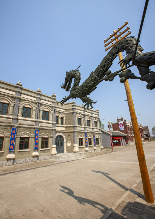 Chinese town set for historic movies in the Pyongyang film studio, DGC, Pyongyang, North Korea
