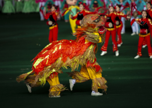 Dragon to show china friendship during the Arirang mass games, DGC, Pyongyang, North Korea
