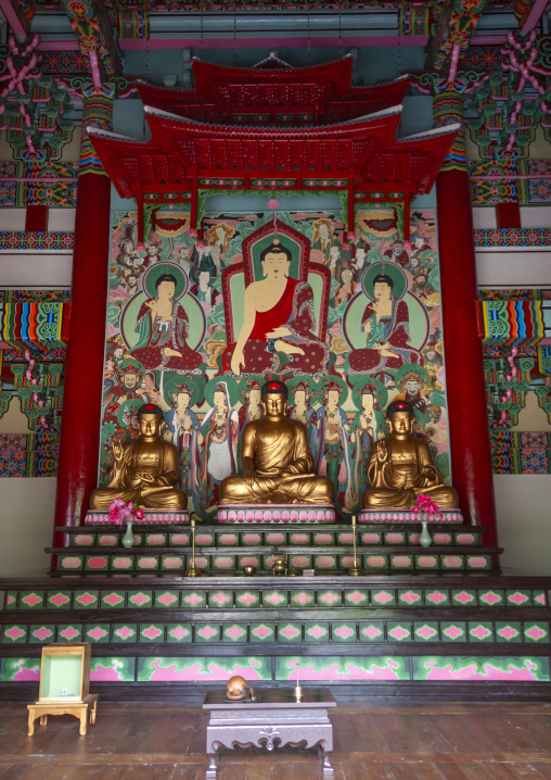 Kwangbop temple Buddhas, DGC, Pyongyang, North Korea