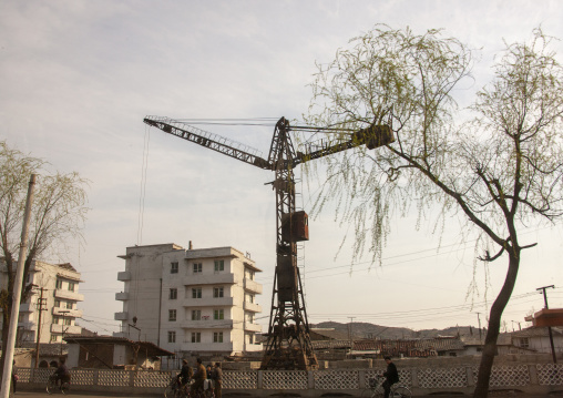 Rusty crane in town, Kangwon Province, Wonsan, North Korea
