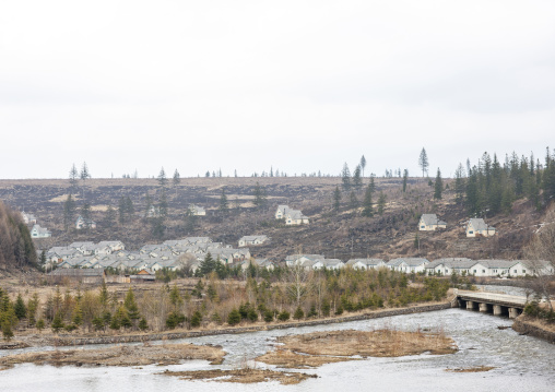 Village in the countryside, Ryanggang, Rimyongsu, North Korea