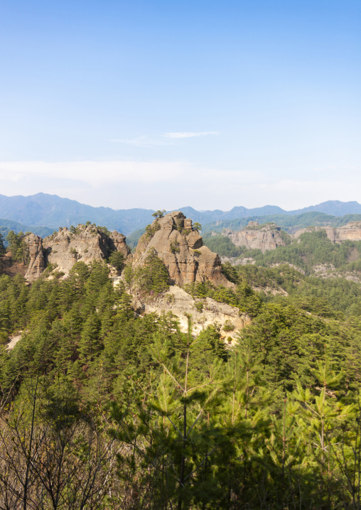 Rock formations landscape, North Hamgyong, Chilbosan, North Korea