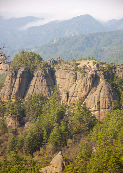 Rock formations landscape, North Hamgyong, Chilbosan, North Korea
