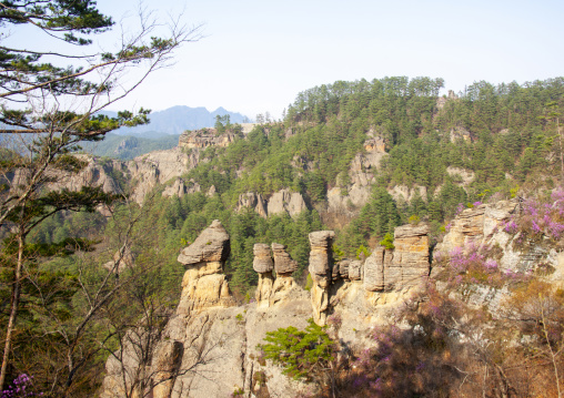 Rock formations landscape, North Hamgyong, Chilbosan, North Korea