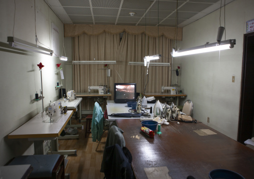 North Korean tailor workshop, DGC, Pyongyang, North Korea