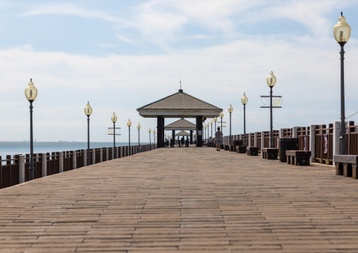 Pier in the fisherman wharf area of Tamsui, New Taipei, Tamsui, Taiwan