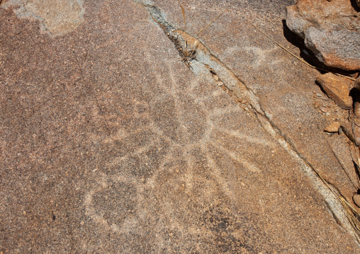 Rock carving in Tchitundo Hulo hills, Namibe Province, Capolopopo, Angola